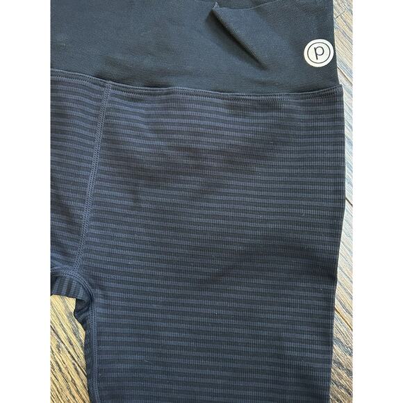 Pure Barre Size Medium Black Striped Compression Athletic Leggings NWOT - Picture 4 of 6